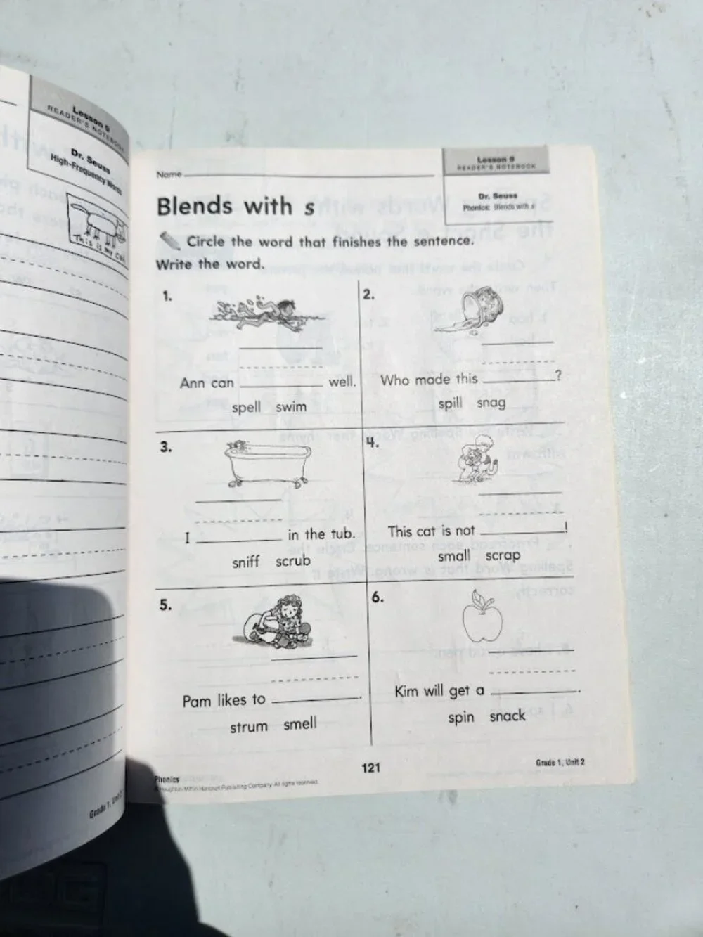 Journeys Reader's Notebook Volume 1 Grade 1 1st Grade Workbook Literature Readin